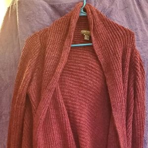 Burgundy cardigan